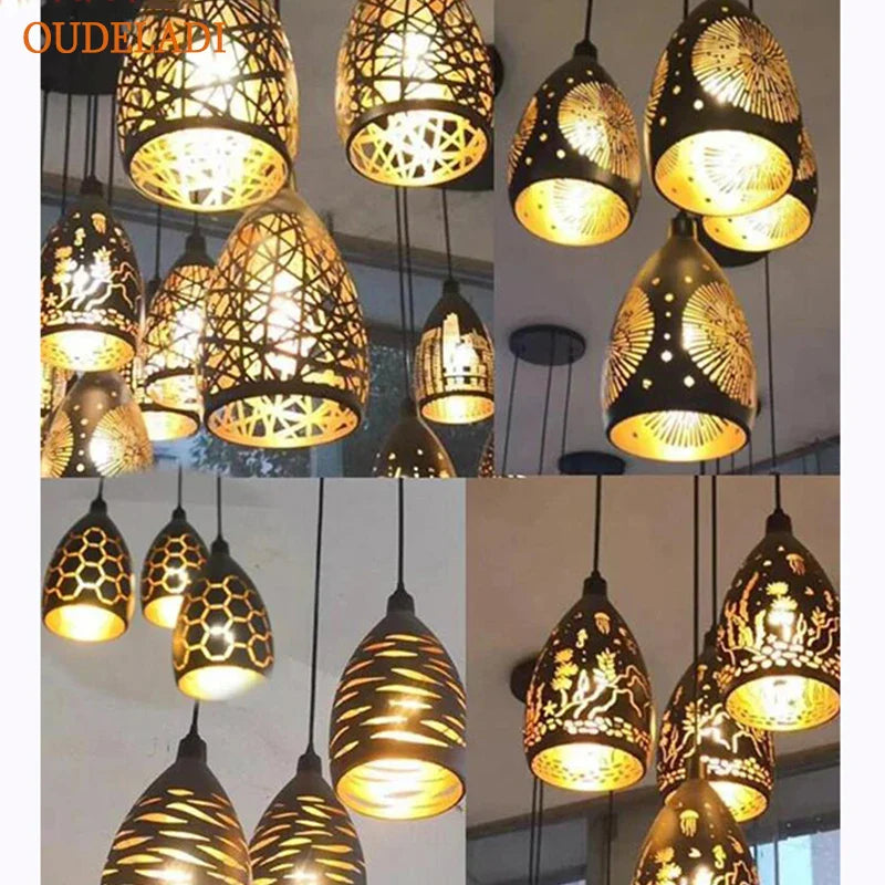 Axya Iron Cage LED Pendant Light for Living Room Restaurant Bar Decor