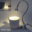 Axyaa Dimmable LED Clip-On Reading Light with Flexible Gooseneck for Bedroom Desk