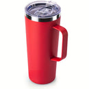 Axyaa 24oz Double Wall Coffee Tumbler with Handle Lid Stainless Steel Insulated Cup