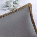 Axyaa Farmhouse Christmas Cotton Linen Pillow Cover Set in Grey Red