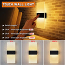 Axyaa Rechargeable Wall Lamp Touch Switch Acrylic Night Lights 3 Brightness Levels