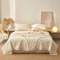Axyaa Daisy Lace Soybean Summer Quilt Sheet Pillowcase Set, 4-Piece