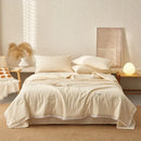 Axyaa Daisy Lace Soybean Summer Quilt Sheet Pillowcase Set, 4-Piece