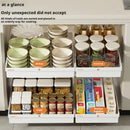 Axyaa Cabinet Organizer Rack: Seasoning Bowls Storage Basket for Kitchen Dishes.