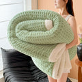 Axyaa Double Layer Fleece Blanket for Sofa or Bed Queen – Thick & Warm