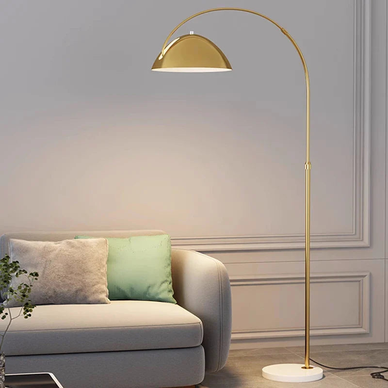 Luxury Marble Floor Lamp for Bedside & Living Room by Axyaa