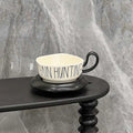 Axyaa Alphabet Ceramic Coffee Cup & Saucer Set - High Value Tea Mug