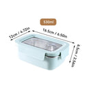 Axyaa Stainless Steel Divided Lunch Box with Detachable Lid & Large Capacity