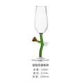 Axyaa Elegant Bell Flower Burgundy Glass Goblet