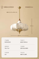 Axyaa Gold Lustre Medieval Fabric Pendant Lights with LED E27 for Home Decor