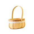 Axyaa Willow Rattan Wedding Basket Half Moon Storage Handle Flower Girls Picnic Container