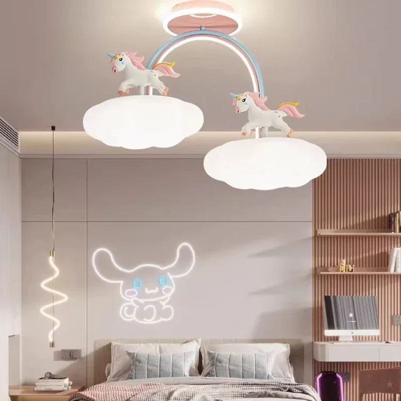 Axyaa Unicorn Cloud Light for Kids Room, Full Spectrum Eye Protection, Princess Theme