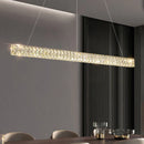 Axyaa Crystal Pendant Light: Modern LED Fixture for Dining, Living Room, Kitchen, Bar