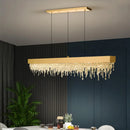 Axyaa Modern Crystal Chandelier LED Hanging Lamp for Home Decor