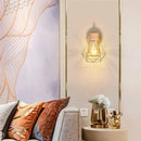 Axyaa Vintage Wire Cage Wall Sconce Light for Bedroom and Restaurant