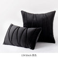Axyaa Christmas Decorative Velvet Throw Pillow Covers, Red Green Black Solid Sofa Cushion Case