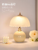 Axyaa Mushroom Glass Ceramic Bedside Lamp