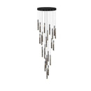 Axyaa Golden Crystal Stairs Chandelier Luxe Lighting