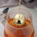 Axyaa Teapot Tea Strainer with Lid and Chain for tea brewing
