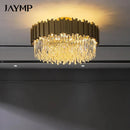 Axyaa Crystal LED Ceiling Lamp Silver Chandelier Dining Room Pendant Light