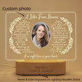 Axyaa Light Up Picture Frames - Personalized Memorial Plaque Lamp