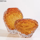 Axyaa Amber Glass Vase Hydroponics Flower Pots Modern Decor Floral Arrangement