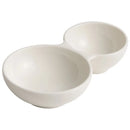 Axyaa Double-Grid Dipping Plate Set for Hot Pot BBQ, Creative Household Sauce & Vinegar Plate