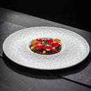 Axyaa Ceramic Relief Bead Dot Soup Plate Molecular Cooking Tableware