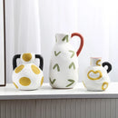 Axyaa Ceramic Handle Vase for Flowers, Modern Home Decor