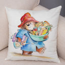 Axyaa Cartoon Bear Cushion Cover - Cute Animal Pillowcase for Sofa and Children's Room