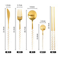 Axyaa Stainless Steel Cutlery Set - Coffee Spoon, Dinner Fork, Knife - Glossy Flatware