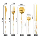 Axyaa Stainless Steel Cutlery Set - Coffee Spoon, Dinner Fork, Knife - Glossy Flatware