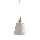 Axyaa Nordic Copper LED Pendant Lamp with Ceramic Lampshade for Living Room Chandelier