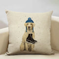 Axyaa Cute Cat Dog Christmas Party Pillow Cover 45x45cm