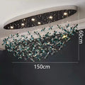 Axyaa Crystal Pendant Chandelier for Elegant Living Room Lighting