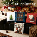 Axyaa Christmas Print Pillow Cover for Sofa Bedroom Car Decor