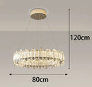 Axyaa Crystal Chandelier LED Ceiling Lamp for Living Room