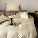 Axyaa Satin Cotton Bedding Set - Soft Duvet Cover Set