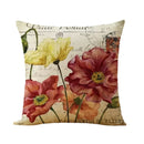 Axyaa Flower Print Cushion Cover 45*45cm Home Decor Sofa Pillow