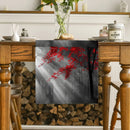 Axyaa Red Maple Sun Table Runner - Washable Dining Decor for Wedding and Home