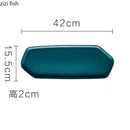 Axyaa Geometric Ceramic Sushi Plate Set