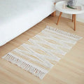 Axyaa Geometric Tufted Tassel Rug Tapestry for Home Decor