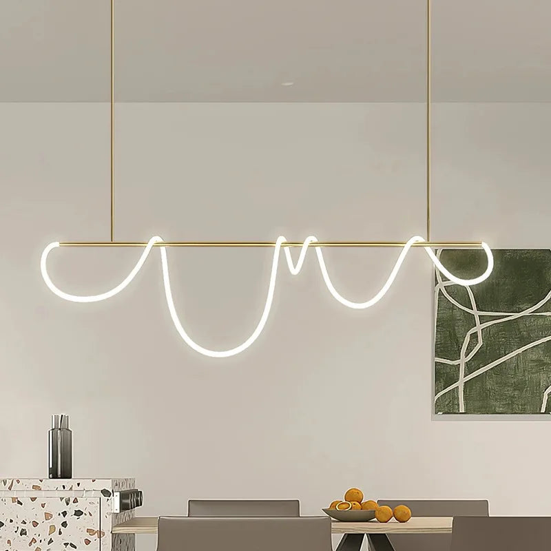 Axyaa Nordic LED Musical Note Chandelier: Creative, Simple, Postmodern Art Lighting