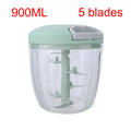 Axyaa Garlic Chopper & Press in Black Stainless Steel - Manual Kitchen Tool