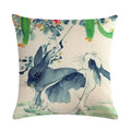 Axyaa Rabbit Pillowcase: Cute Ink Style for Office, Car, Sofa & Living Room