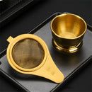 Axyaa Stainless Steel Tea Strainer Set - Japanese Style Infuser Filter for Kitchen