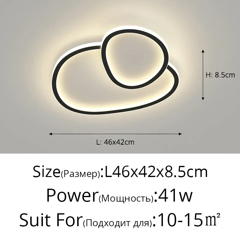 Axyaa Nordic Minimalist LED Ceiling Light for Living Room Kitchen Restaurant