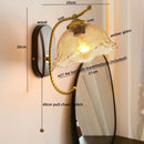 Axyaa Modern Iron Glass LED Wall Lights for Home Decor, 4w Bedside Lamp