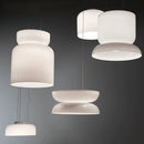 Axyaa White Glass Pendant Light: Modern Minimalist Hanging Ceiling Lighting