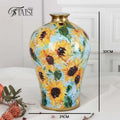 Axyaa Enamel Tea Jar, Ceramic General Jar Decoration, Large Flower Vase Handicraft
